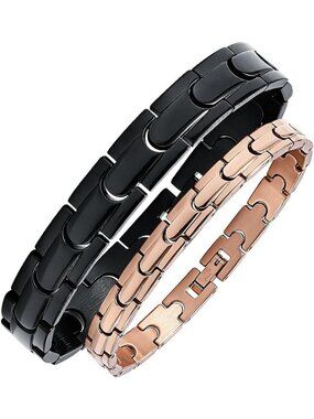 Couples Distance Bracelets Set - Stainless Steel His and Hers Gift for